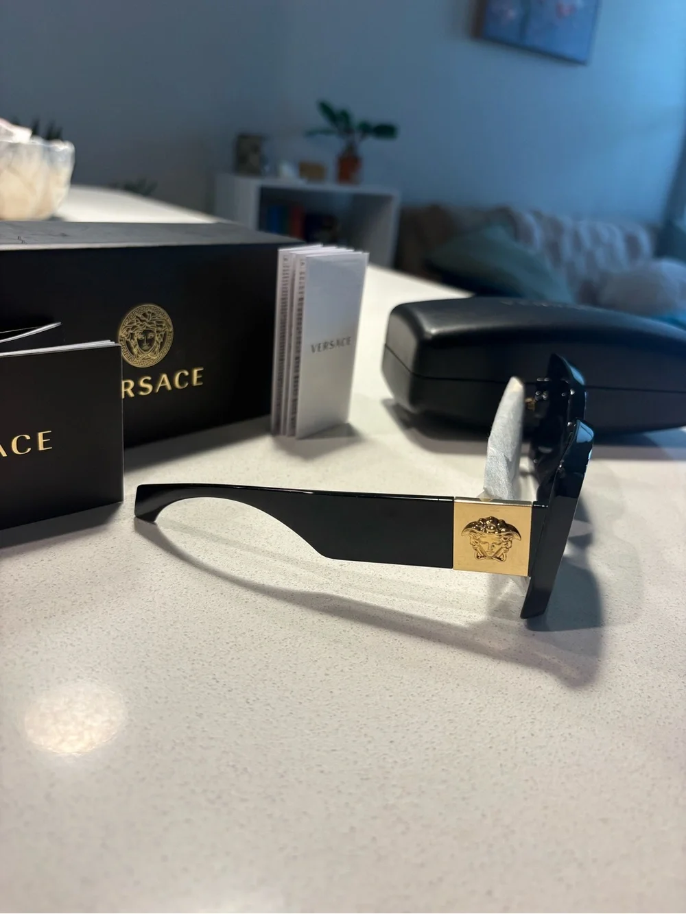 Versace Black and Gold VR/AR Accessory Case with Branded Cards